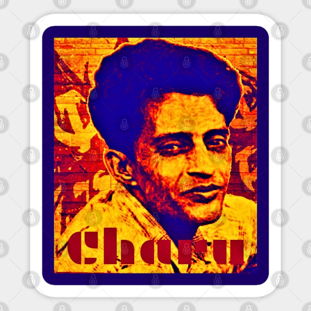 Charu Majumdar Naxalite Revolutionary Leader Blue & Orange Sticker by Tony Cisse Art Originals